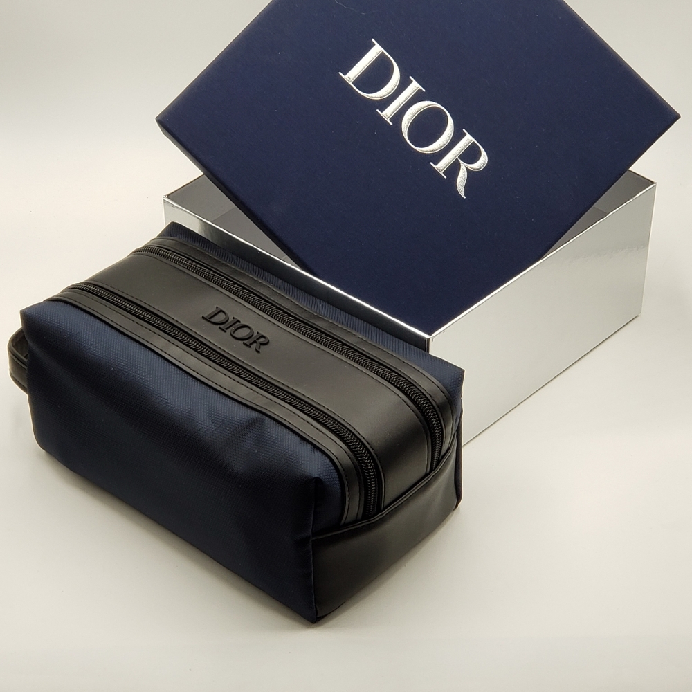 DIOR Cosmetics Bag Blue Black - Picture 12 of 15
